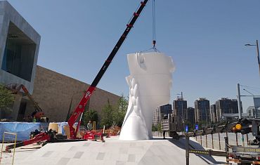 Монтаж Музея современного искусства в Казахстане